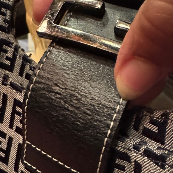 Fendi Vintage Monogram Black and Gray Bag. Could not be authenticated pre 80s - Picture 8 of 15